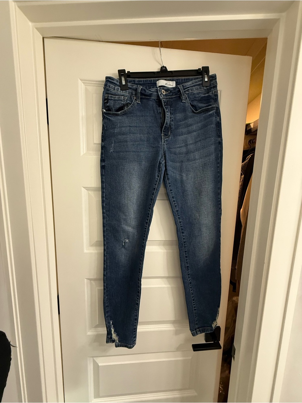 KanCan Dark Blue Skinny Jeans with distressed detail